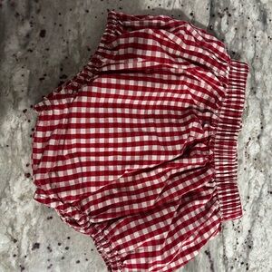Shrimp & Grits Kids Red Gingham Bloomer Shorts – Size 3T